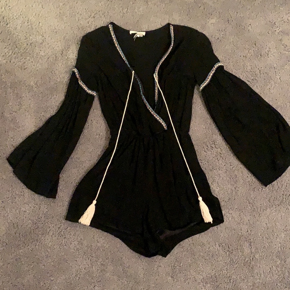 Women’s black long sleeve romper